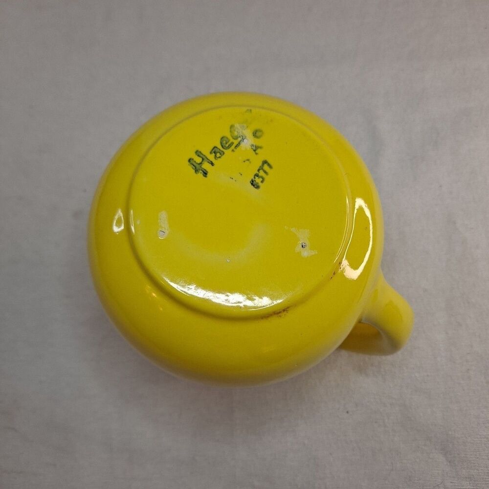 Vintage Royal Haeger Ceramic Pottery #377 Pitcher USA Bright Yellow 6” - Picture 6 of 11